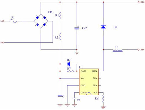 小尺寸非隔離恒流18W【LED凈化燈】燈驅動方案